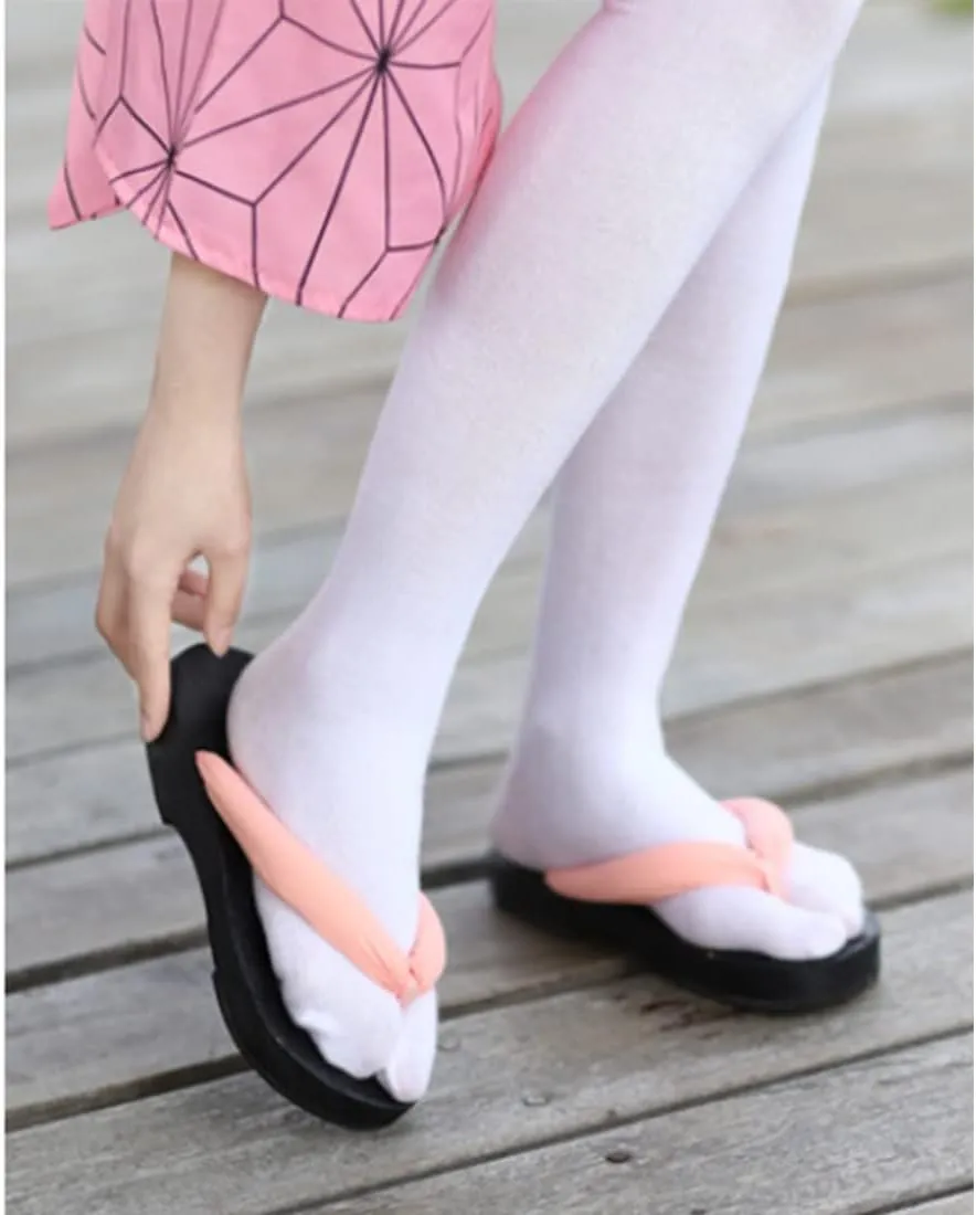 UZAIN Anime Tanjirou Zenitsu Cosplay Clog Shoes Japanese Sandals for Women Geta Wooden Anti-Slip flip-Flops Prop Oshitari