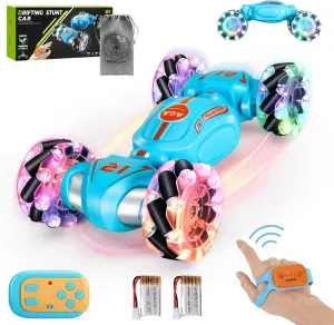 VANLINNY Gesture Sensing RC Stunt Car,Toys for Ages 5-7,Remote Control Car with Lights,Coolest Tech Gifts for Boys/Girls,4WD Hand Controlled Twist/Storage Bag/2 Batteries,Kids Xmas Gift