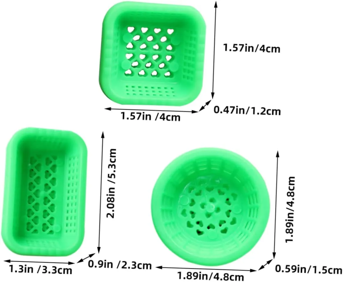VANZACK 5sets Abs Material Miniature Dollhouse Fairy Basket Decorative Mini Storage Basket for Dollhouse Accessory 30pcs*5