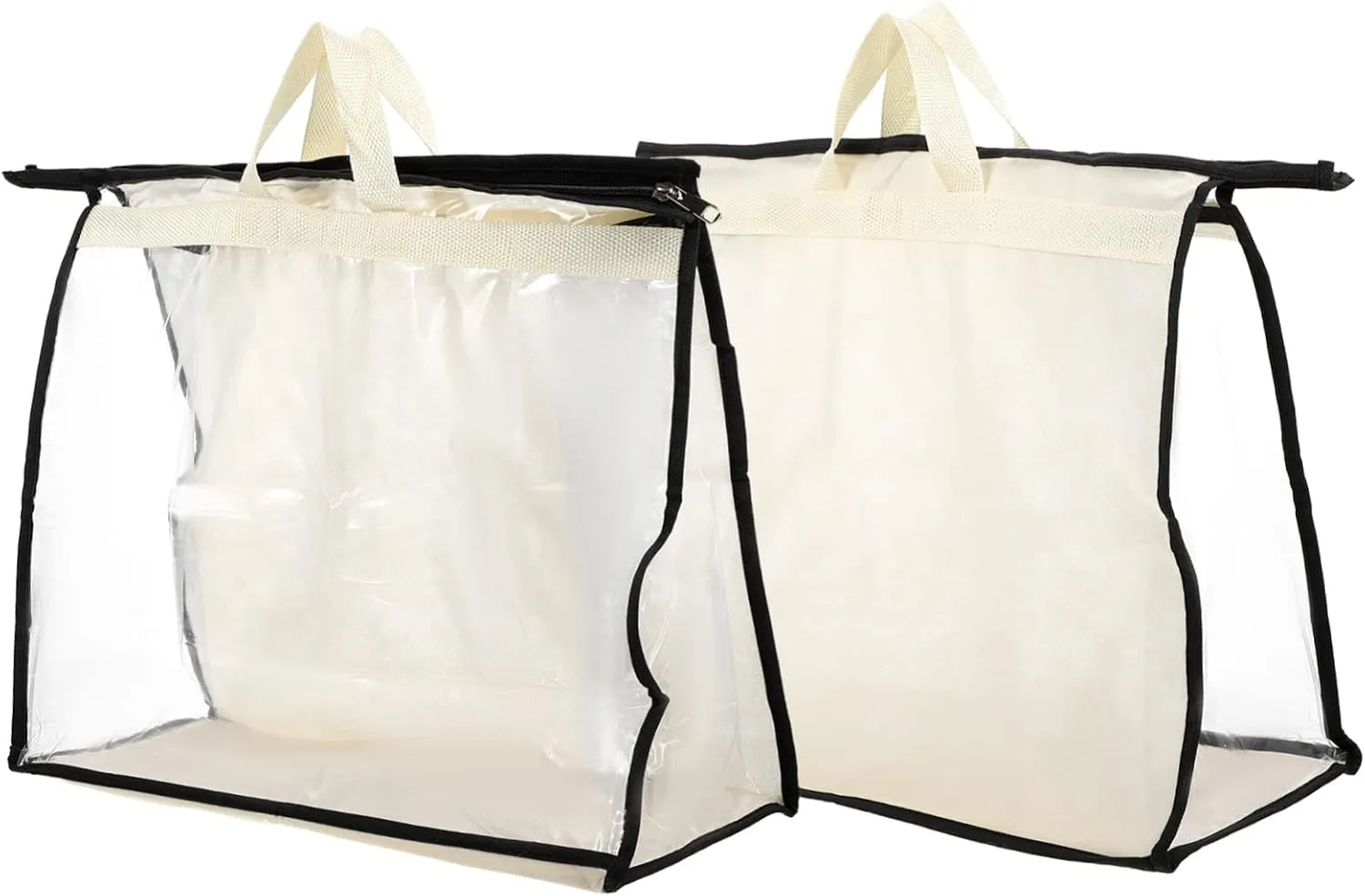 VANZACK Organize Your Closet in Style: 2pcs Large Storage Container Bags Waterproof Strong Zipper and Elegant Design Protect Your Bags