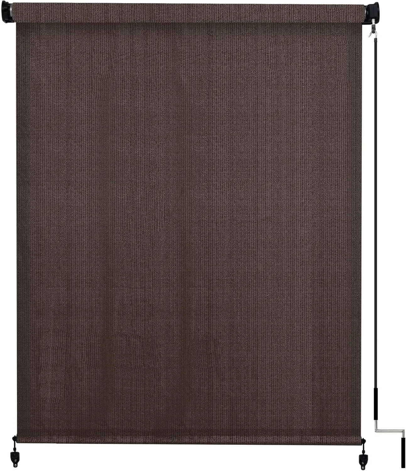 VICLLAX Outdoor Roller Shade, Patio Cordless Blinds Roll Up Shade 6x6FT, Chocolate