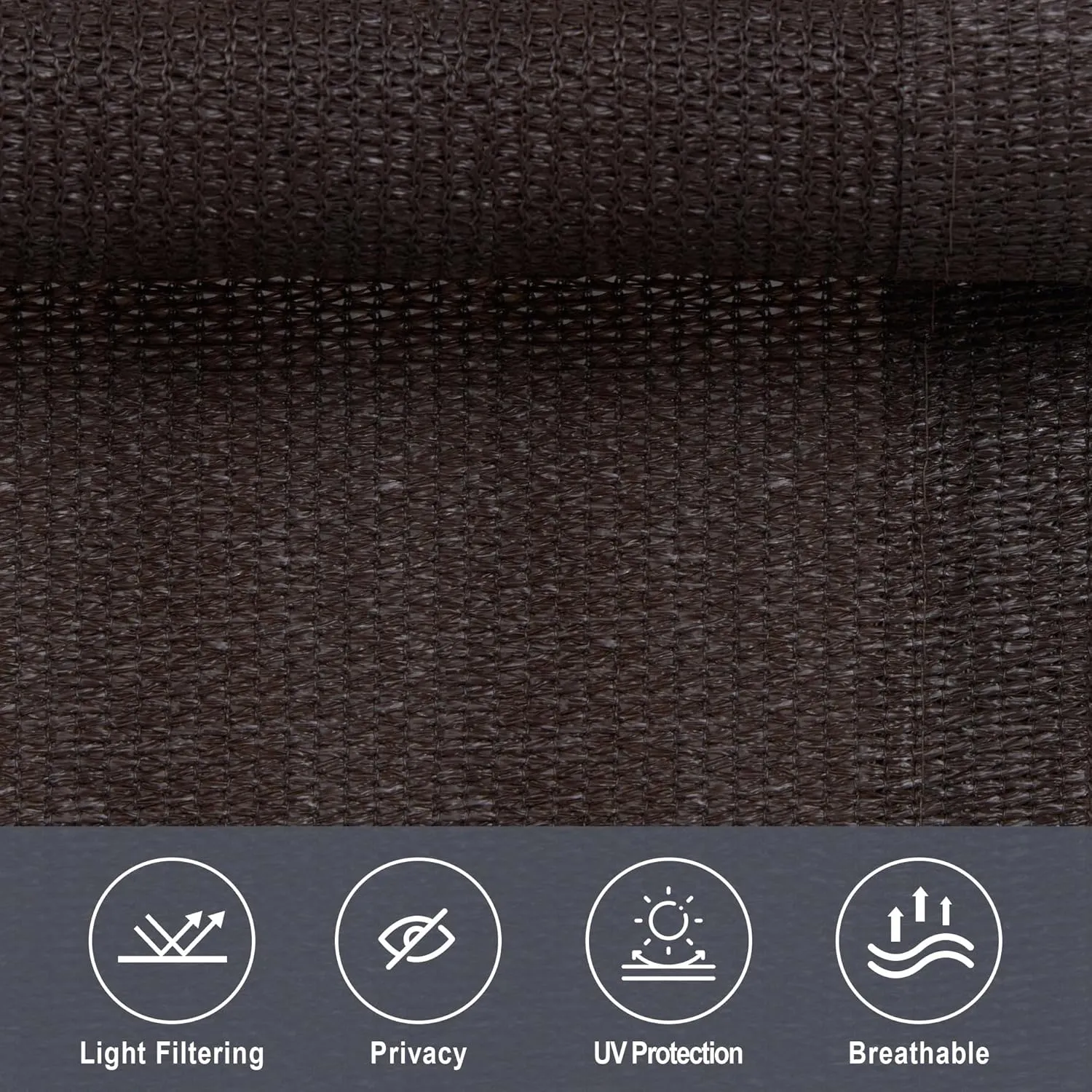 VICLLAX Outdoor Roller Shade, Patio Cordless Blinds Roll Up Shade 6x6FT, Chocolate