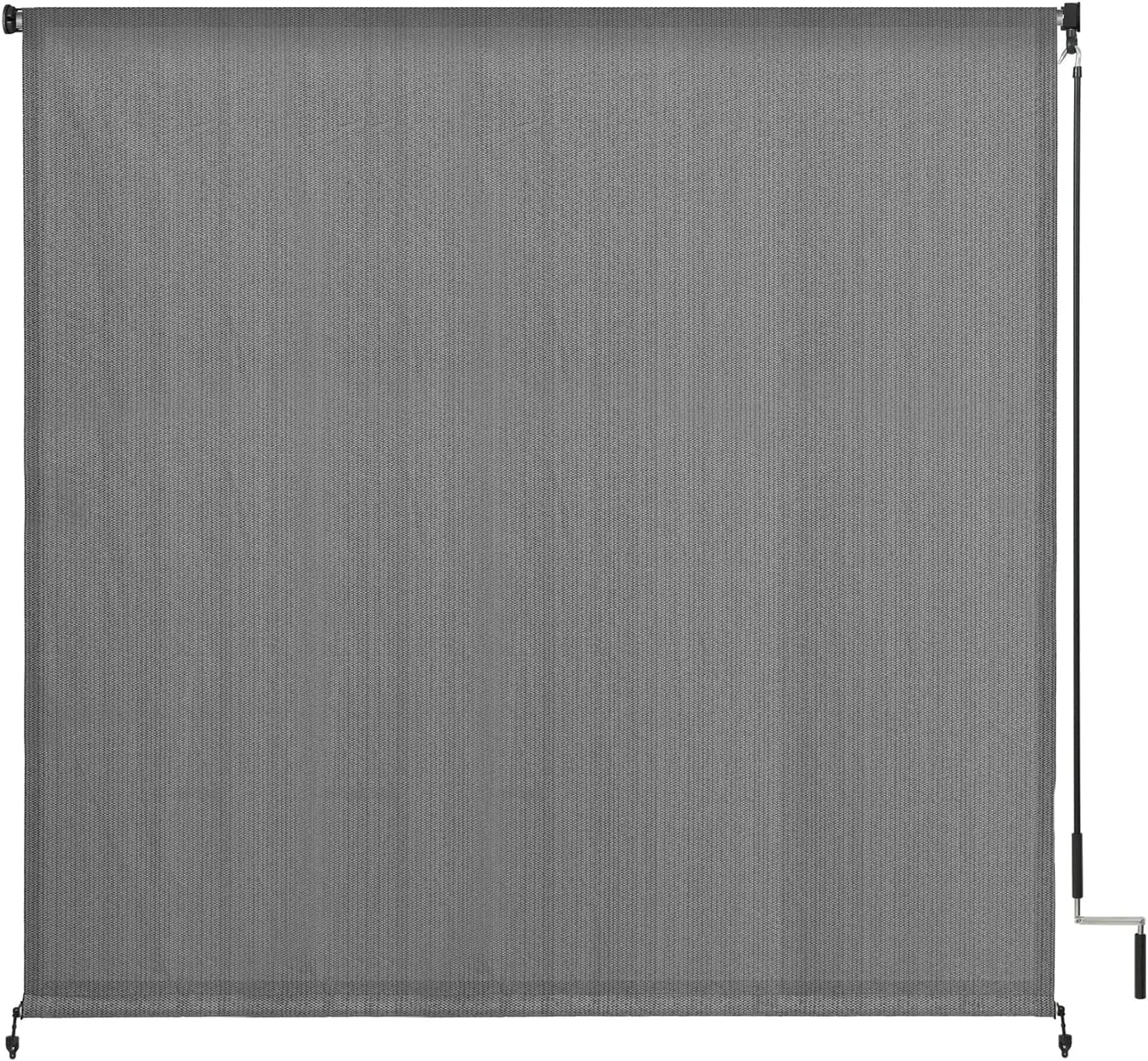 VICLLAX Outdoor Roller Shade, Patio Cordless Blinds Roll Up Shade (8' W X 8' L), Grey