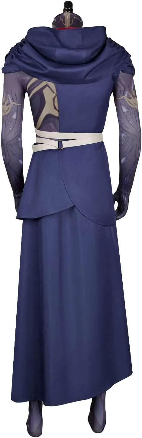 Viktor Cosplay Costume Men Blue Mage Suit Viktor Suit Wild Rune Prop Halloween Carnival Cosplay Outfits