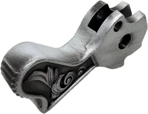 Vintage Silver-Plated Scroll Design Hammer â€“ Decorative Replica Accessory Compatible with 1911-Style Display or Model Builds