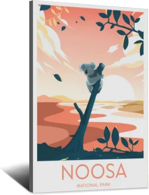 Vintage Travel Poster Noosa National Park Canvas Art Poster Gift Wall Decor Posters Bedroom Decorative Posters