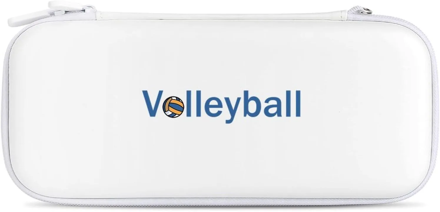 Volleyball Balls Hard Shell Travel Case with Rope 15 Game Card Pockets Compatible with Switch Protective