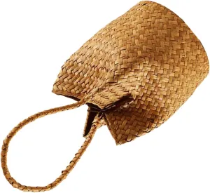 Wakauto Handmade Woven Bag Portable present Pouch for Summer Beach Parties Festivals Versatile Storage for Cosmetics Phone Essentials Unique Accessory for Special Events