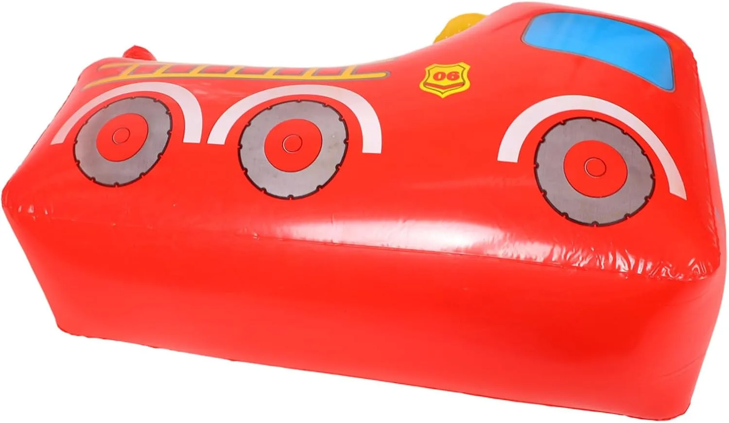 Wakauto Inflatable Fire Truck Tumbler Toy for Boy Girl Portable Outdoor Ride Easy to Inflate Fun Decoration for Boy Girl Rooms for Boys Girls Age
