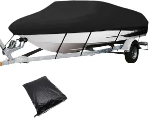 Waterproof Yacht Cover 11–22ft – 210D UV-Resistant Marine Fabric for Trailerable Boats for Boats(11-13Ft (420X270cm))