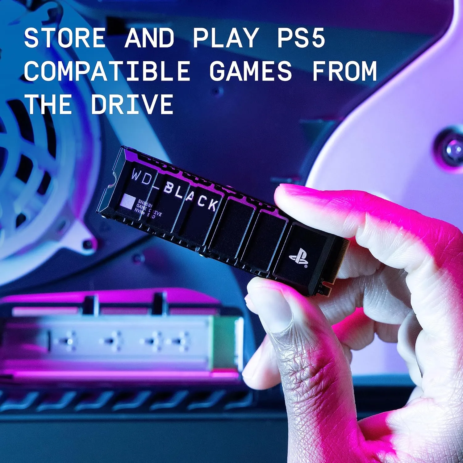 WD_BLACK 1TB SN850P NVMe M.2 SSD Officially Licensed Storage Expansion for PS5 Consoles, up to 7,300MB/s, with heatsink - WDBBYV0010BNC-WRSN