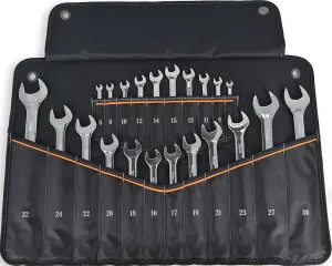 WELKINLAND 22-Pockets Wrench Roll, 0.25-1.25" Wrench-Set Tool Roll, Wrench roll Bag, Wrench Bag, Wrench wrap, Wrench Sleeve, Wrench Pouch, Wrench Tool roll, Wrench Holder Bag(Tools are Not Included).