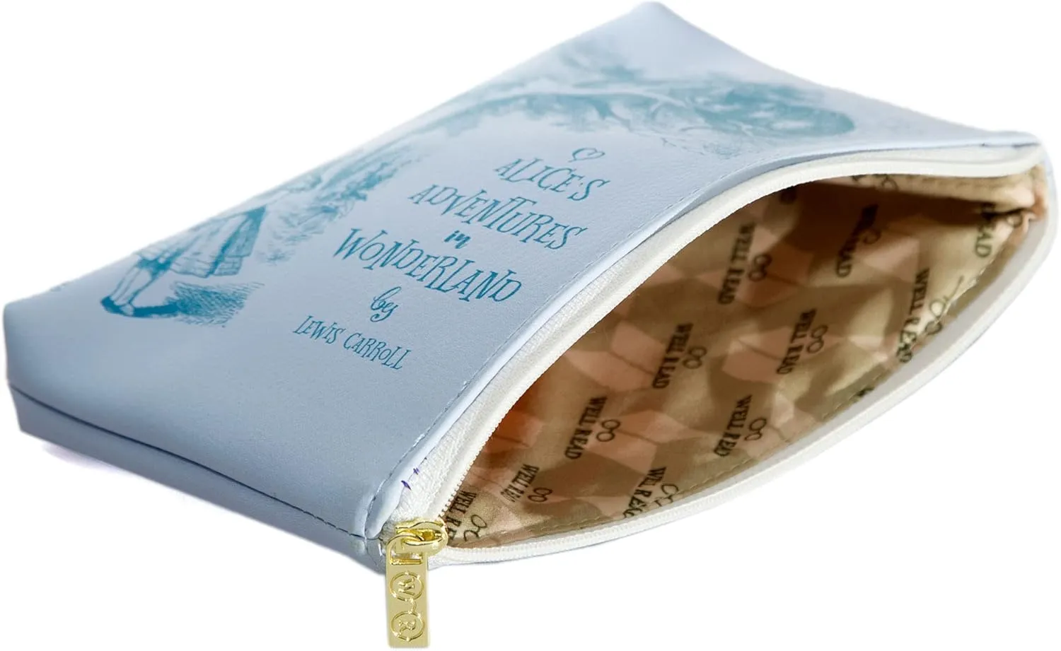 Well Read Book Theme Pouch Purse Clutch - Makeup & Toiletry Bag for Book Lovers