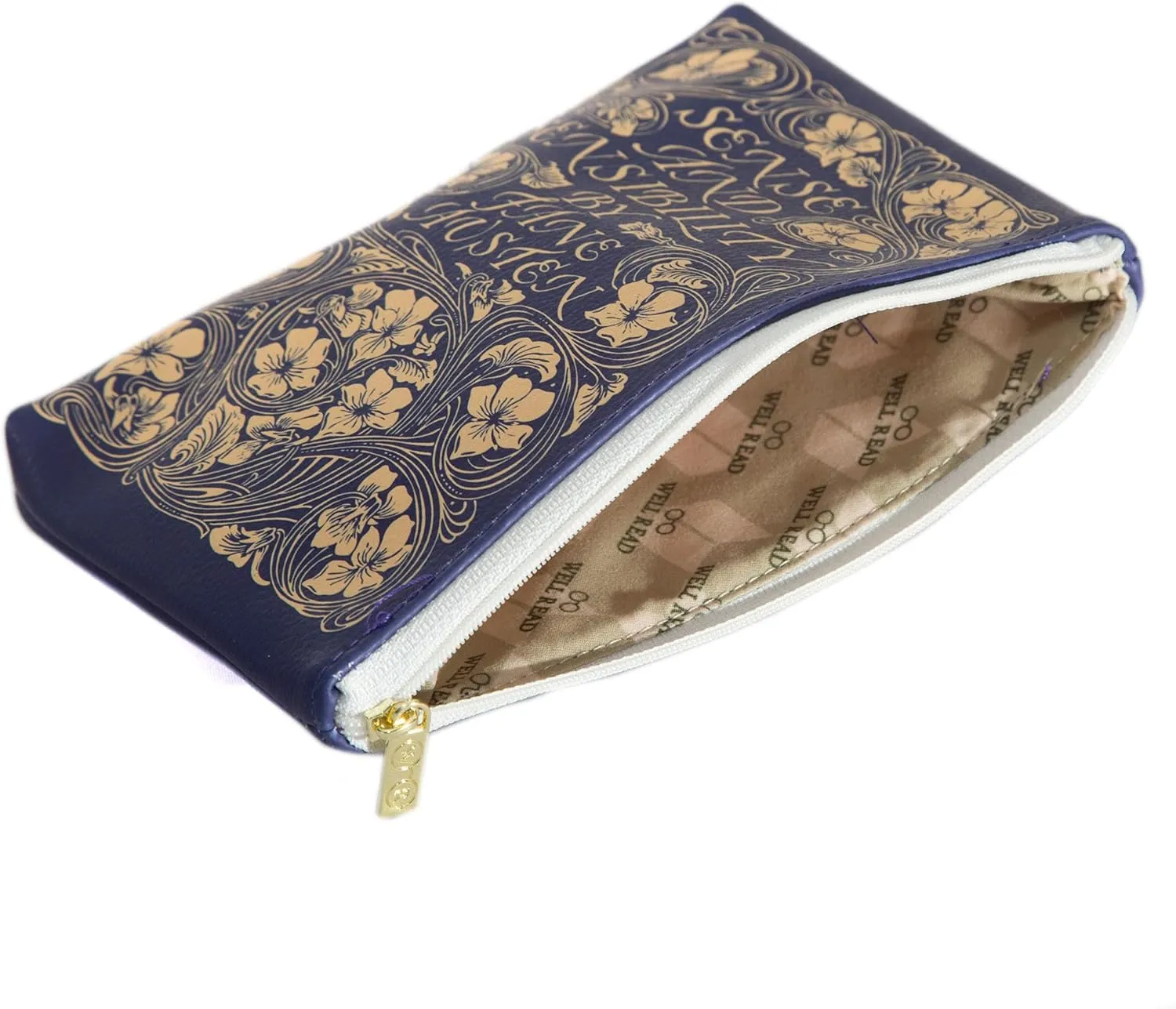 Well Read Book Theme Pouch Purse Clutch - Makeup & Toiletry Bag for Book Lovers