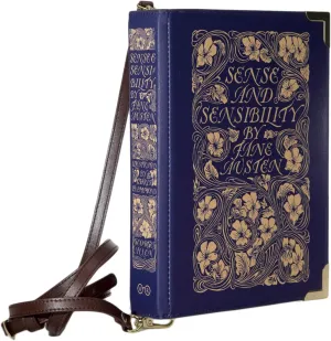 Well Read Co Crossbody Purse Handbag for Book Lovers - Sense and Sensibility, Vegan Leather, Large