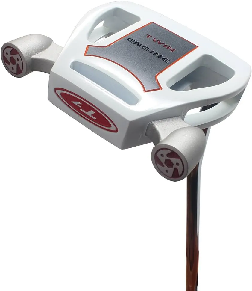 White Mallet Golf Putter Right Handed with Alignment Line Up Hand Tool 34 Inches Men's Standard Length Perfect for Lining up Your Putts