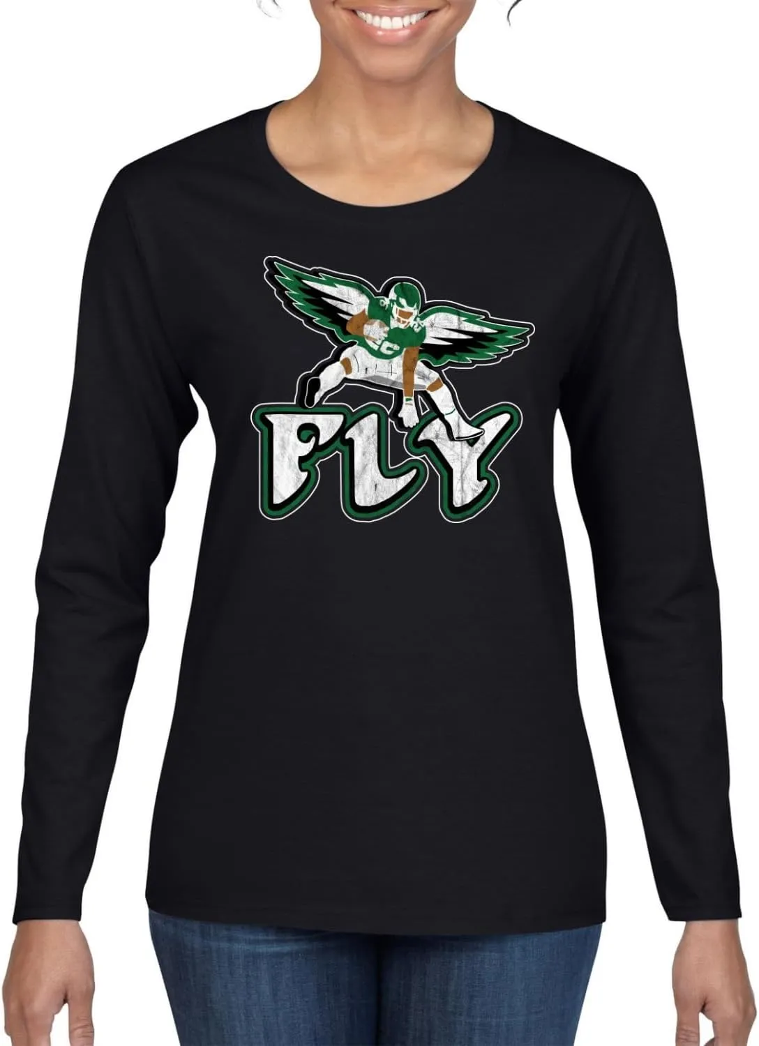 Wild Bobby Philadelphia Fan | PHI Fantasy Football Sports Womens Graphic Long Sleeve T-Shirt