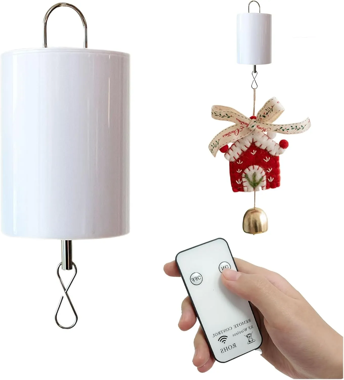 Wind Spinner with Remote Controller, Rotating Ornament for Garden Decor, Christmas Decoration, Disco Ball Spinning Motor 20 RPM