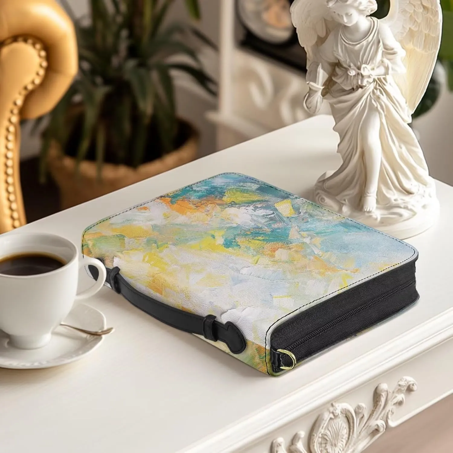 Wnbcioht Large Bible Bag Bible Cover Case for Women and Men with Strap