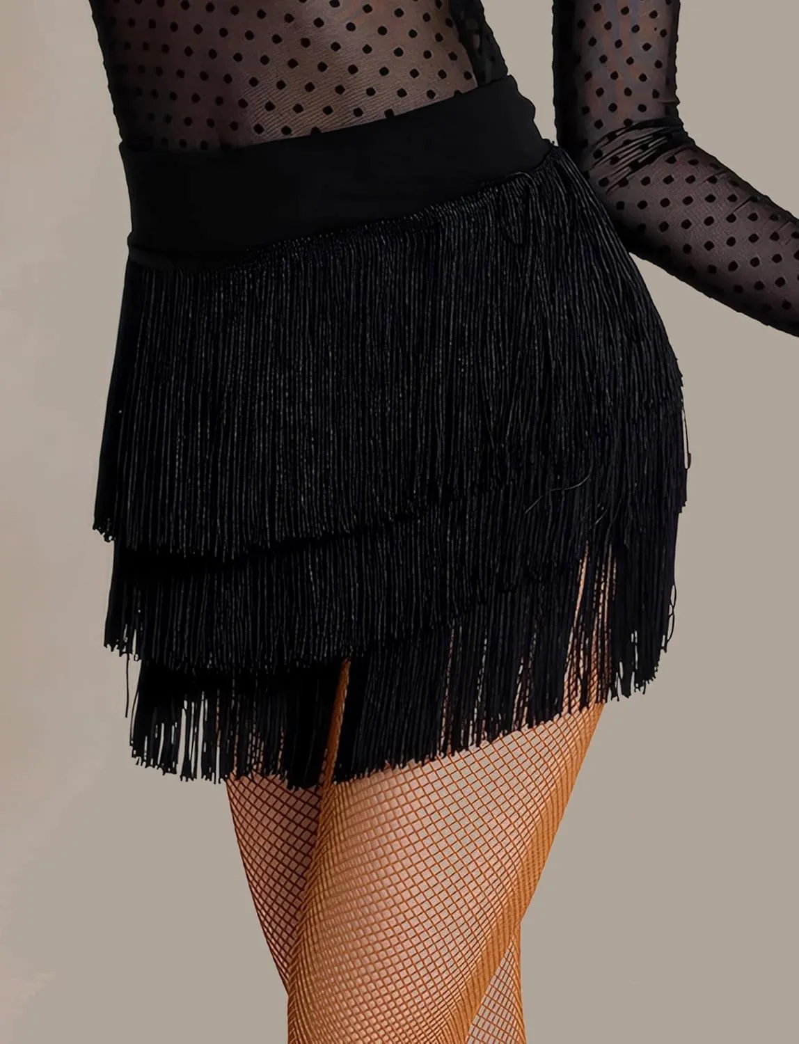 Women Fringe Dance Skirt Latin Salsa Tango Ballroom Skirts Sexy Fringe Wrap Skirt Mini Shorts