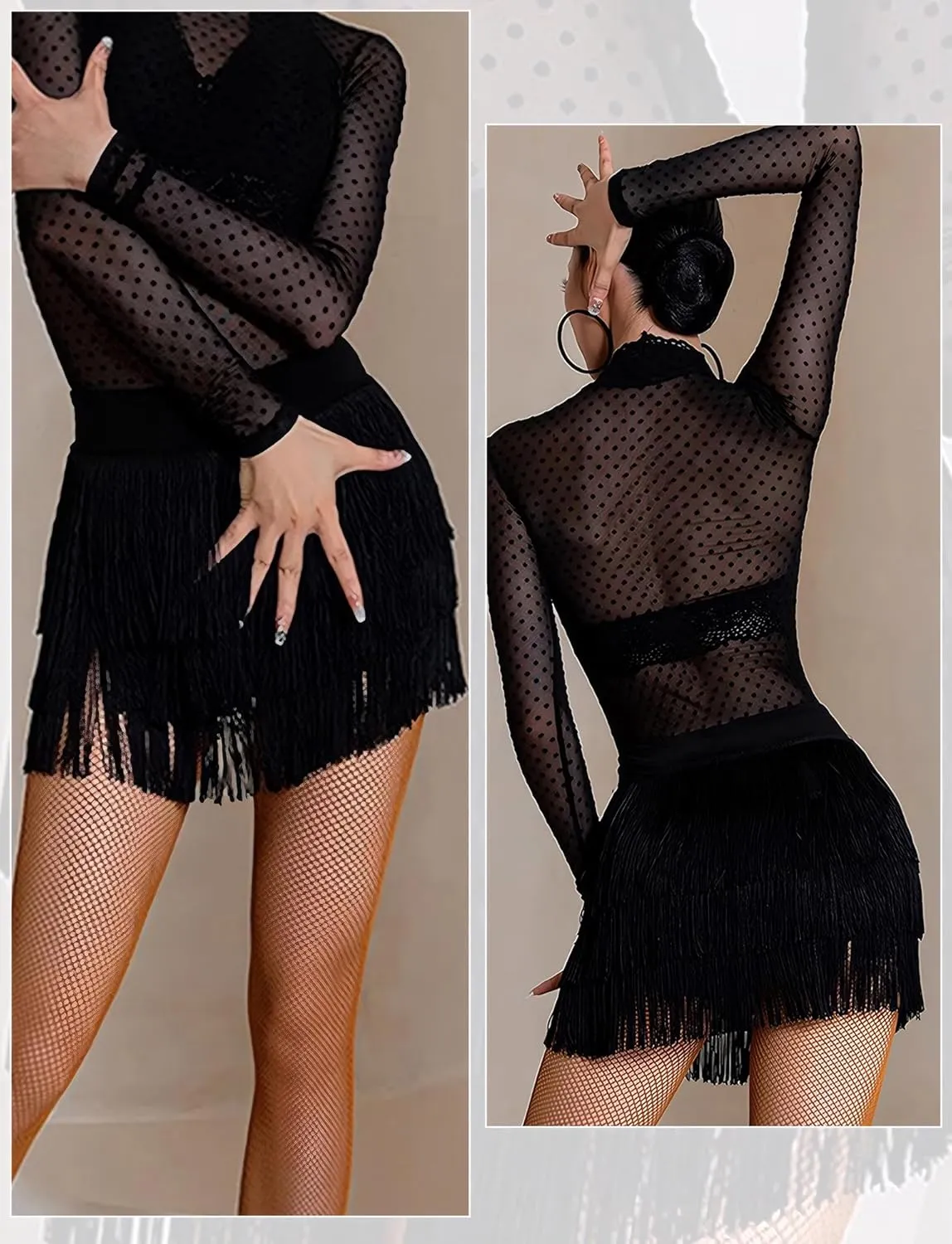 Women Fringe Dance Skirt Latin Salsa Tango Ballroom Skirts Sexy Fringe Wrap Skirt Mini Shorts