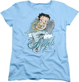 Womens: Betty Boop - I Believe In Angels Ladies T-Shirt Size