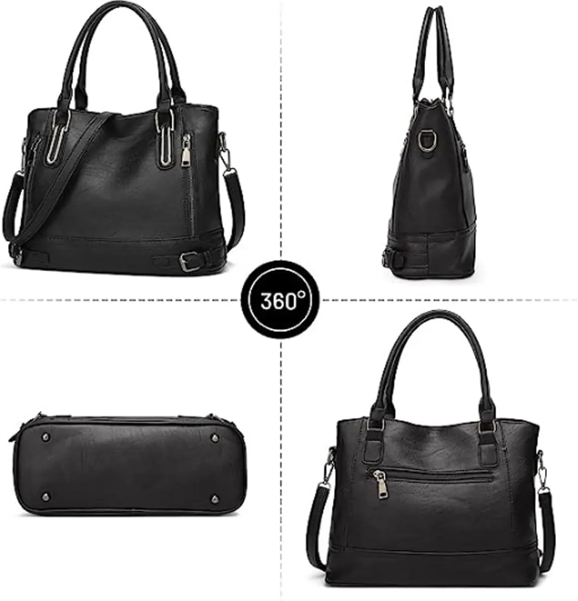 Women’s Leather Shoulder Handbags Crossbody Bags Hobo Totes Top-Handle Bag Satchel and Purse for Ladies