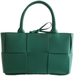 Women's Leather Woven Large Capacity Totes Handbag Commuting Hand Carry Shoulder Crossbody Bag Pillow Bag Versatile Hobo