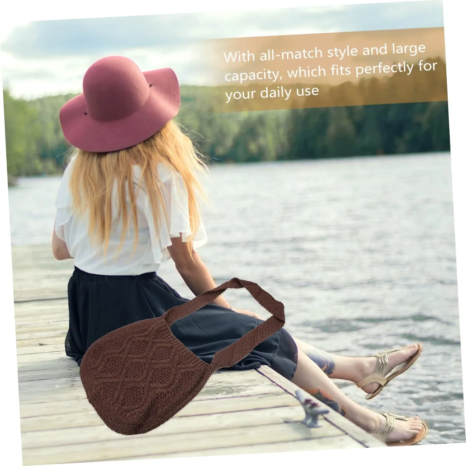 Woven Messenger Bag Crochet Fashion Bag Miss Yarn