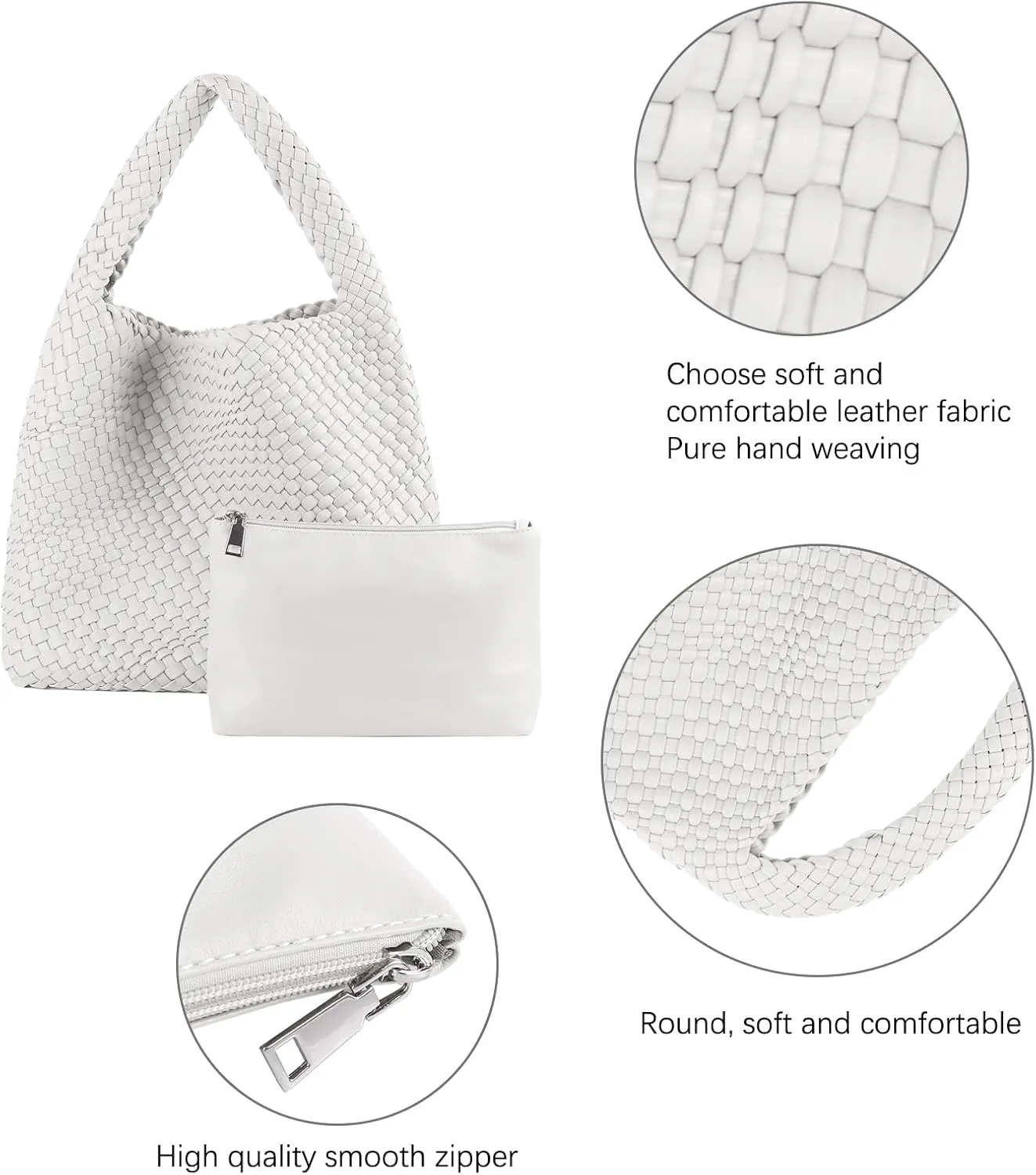 Woven Tote Bag Womens Purse Woven Bags for Women Large Summer BeachTote Bags Vegan Leather Shoulder Handbags Travel Totes