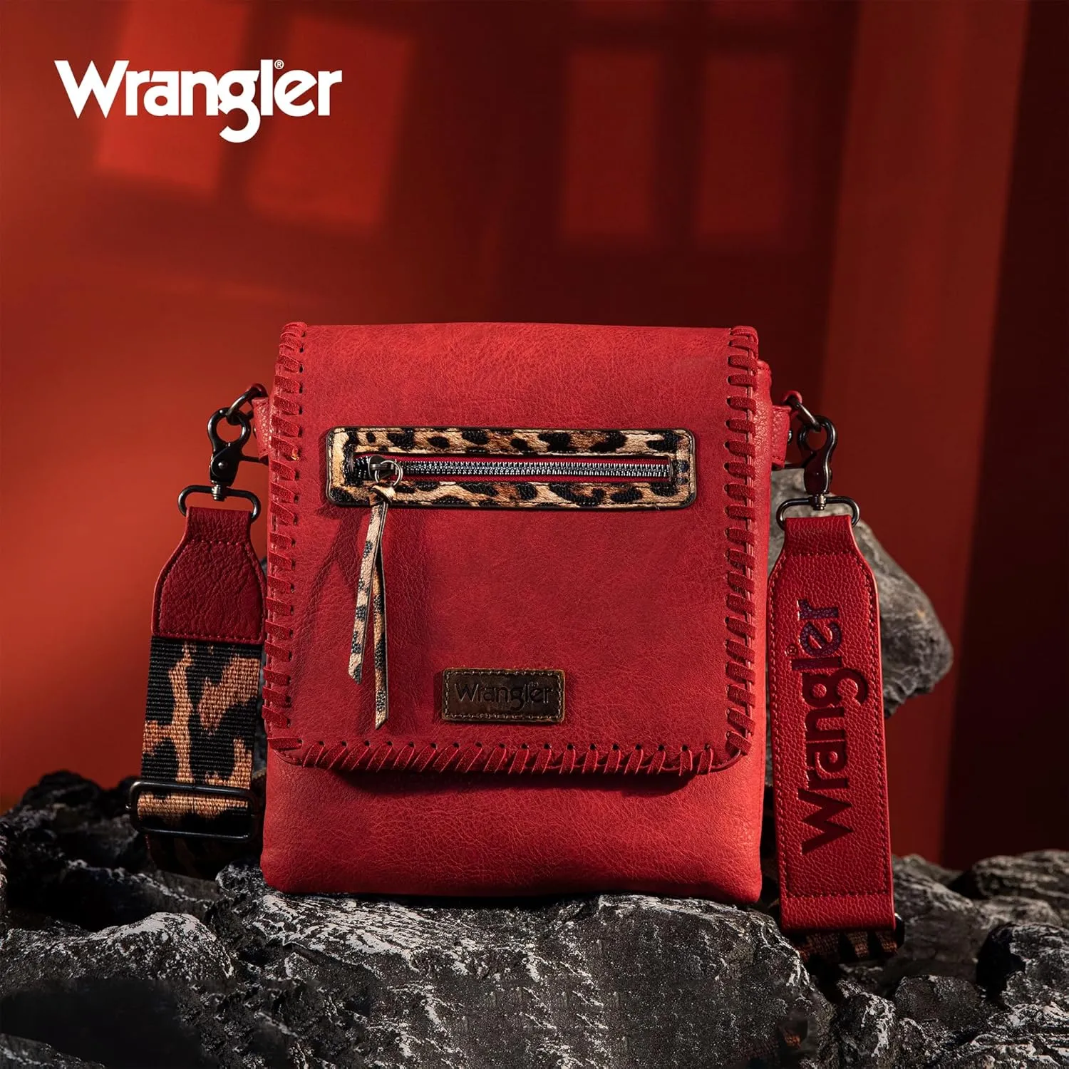 Wrangler Crossbody Bags for Women Vintage Hand Woven Shoulder Purse