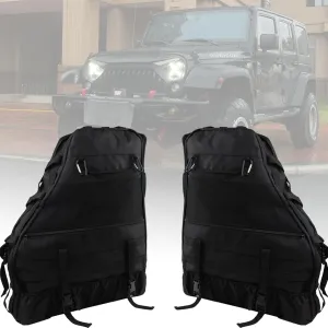 Wrangler Roll Bar Storage Bag Cage for JK TL LJ JL 4-Door Organizers Accessories with Multi-Pockets Tool Kits Bottle Drink Phone Gadget Holder - Pack of 2 Cargo Bag Saddlebag