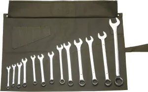 Wrench Roll 20 Pocket Tools Bag Organizer & Roll Up Pouch Metric & SAE Hand Crafted Dyed & Sand Washed Heavy Weight 100% Cotton Canvas - Olive Drab - (Tools are not Included)