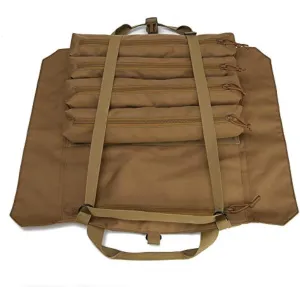 Wrench Roll Up Pouch Tools Organizer Bag Super Storage with 23 pockets (Tan)