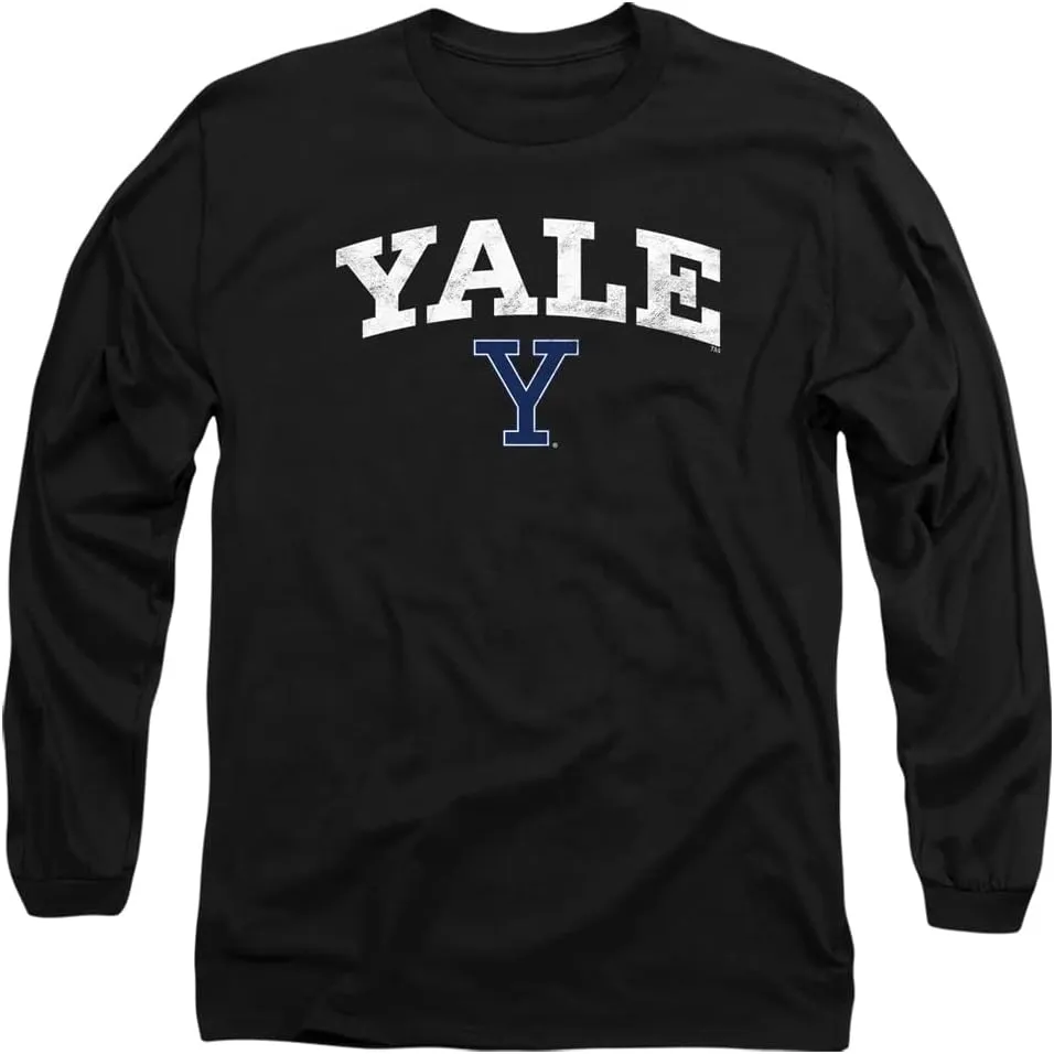 Yale University Official Bulldogs Logo Unisex Adult Long-Sleeve T Shirt