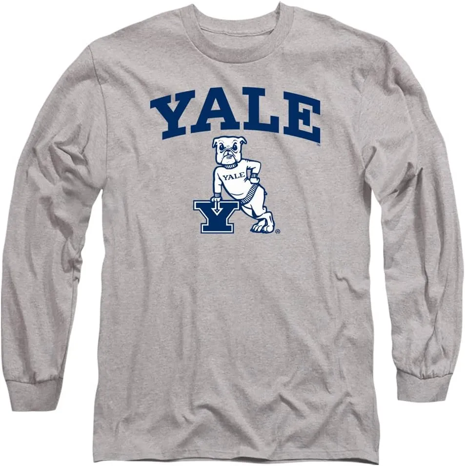Yale University Official One Color Logo Unisex Adult Long-Sleeve T Shirt