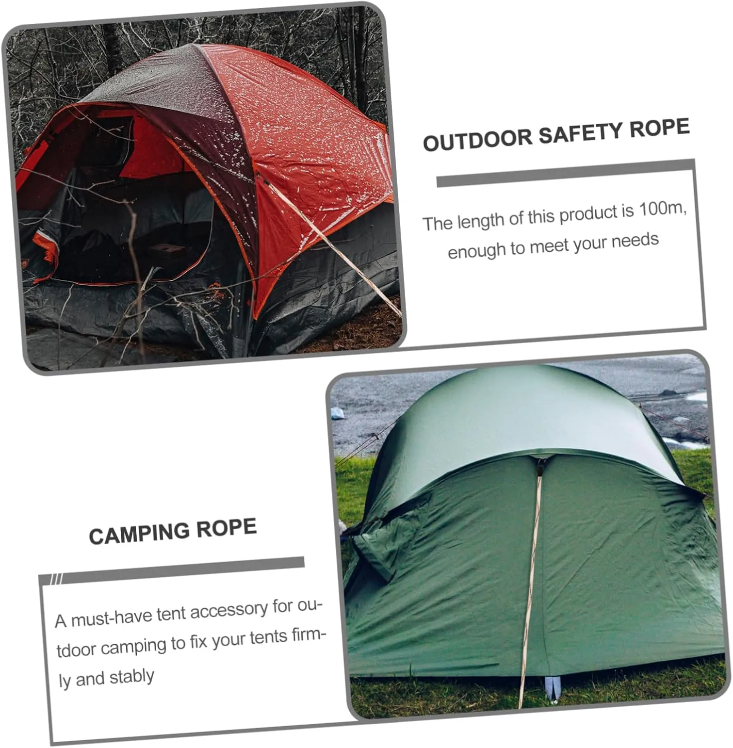 Yardwe 1 Roll Outdoor Leash Tool Strapping Rope Emergency Safety Rope Sturdy Tent Rope Outside Safety Rope