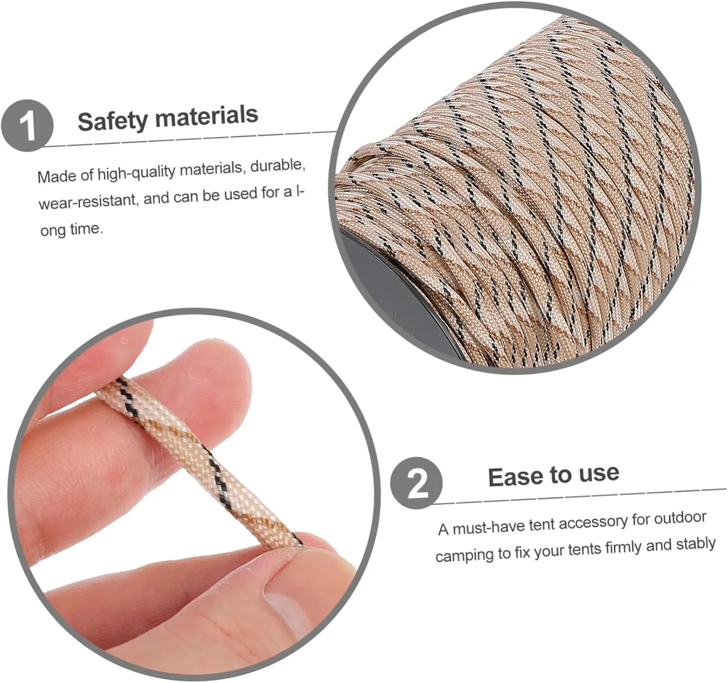 Yardwe 1 Roll Outdoor Leash Tool Strapping Rope Emergency Safety Rope Sturdy Tent Rope Outside Safety Rope