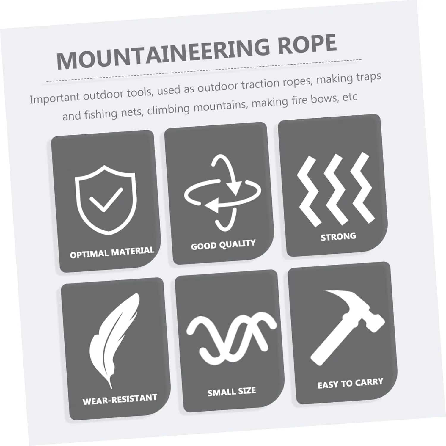 Yardwe 1 Roll Outdoor Leash Tool Strapping Rope Emergency Safety Rope Sturdy Tent Rope Outside Safety Rope