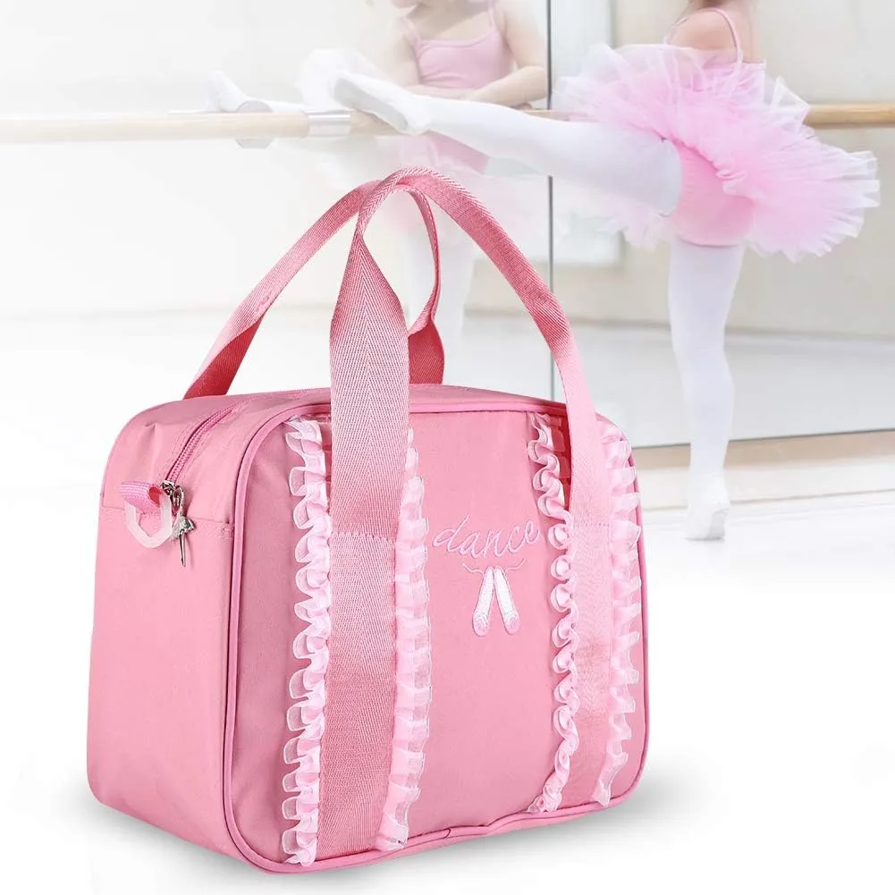 Yctze Girls Ballet Dance Handbag - Kids Single Shoulder Sports Tote with Zipper - Ideal Bag for Dance Supplies