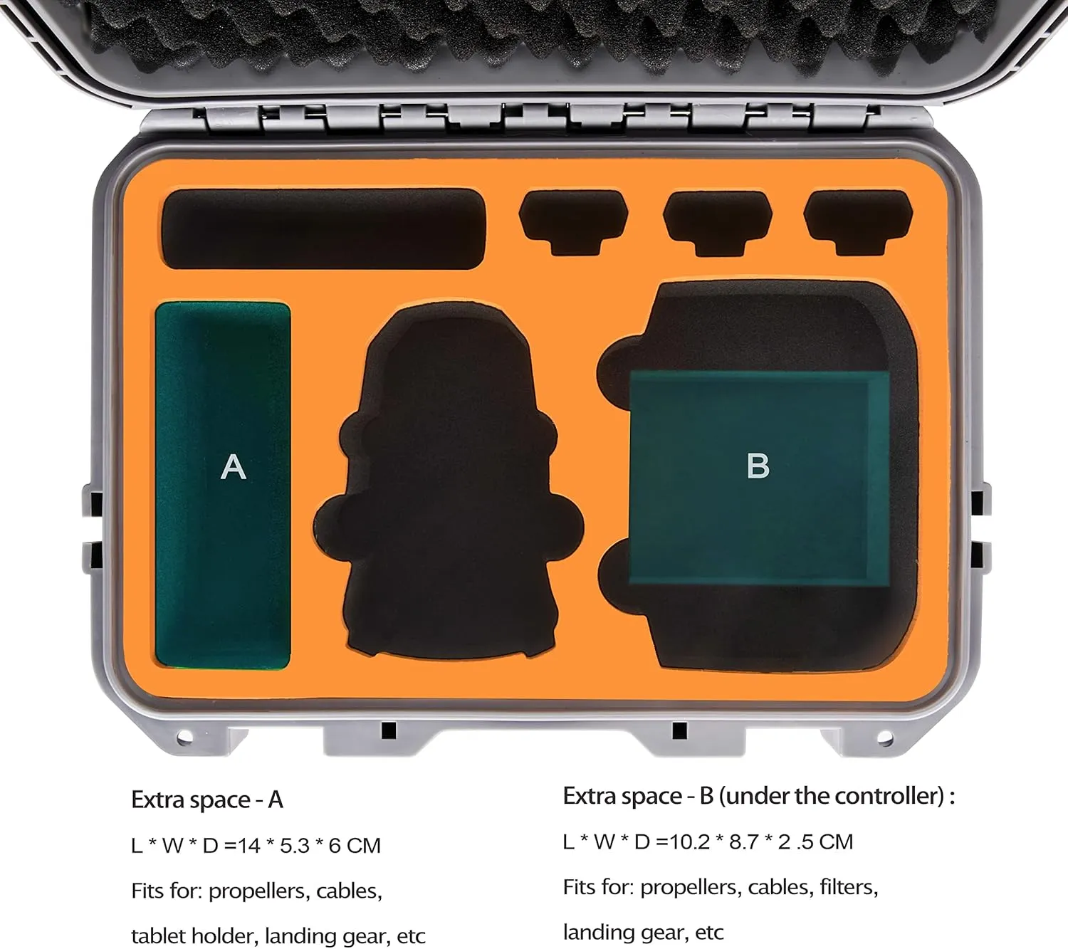 YETEETH Mini Hard Case, Waterproof Pressure Resistant Carrying Case for DJI Mini 2/4K Accessories (Included Should Strap)