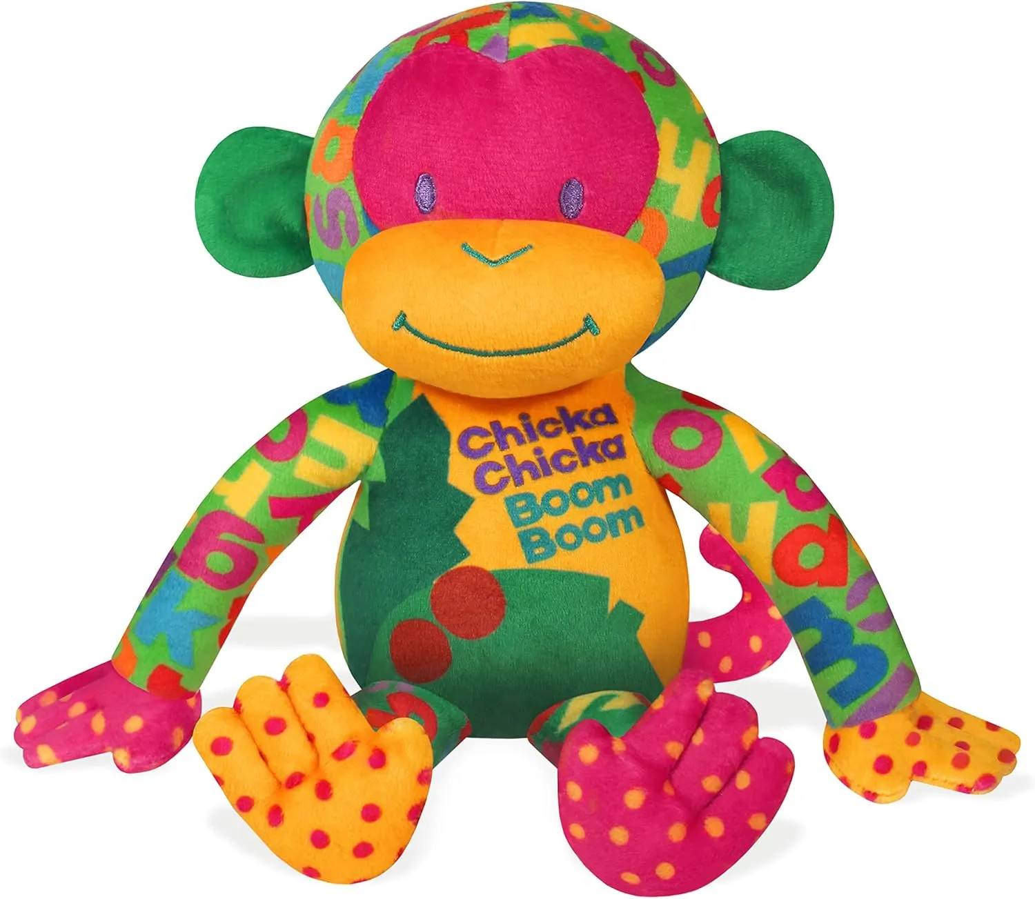 YOTTOY Contemporary Collection | Chicka Chicka Boom Boom Soft Stuffed Plush Monkey Toy –7.5”