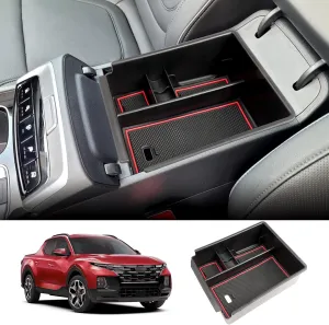 ZCLINKO 2023-2024 Hyundai Santa Cruz Center Console Organizer, Red, Modern, Minimalist Style, ABS Material, Insert Mount, 1 Count