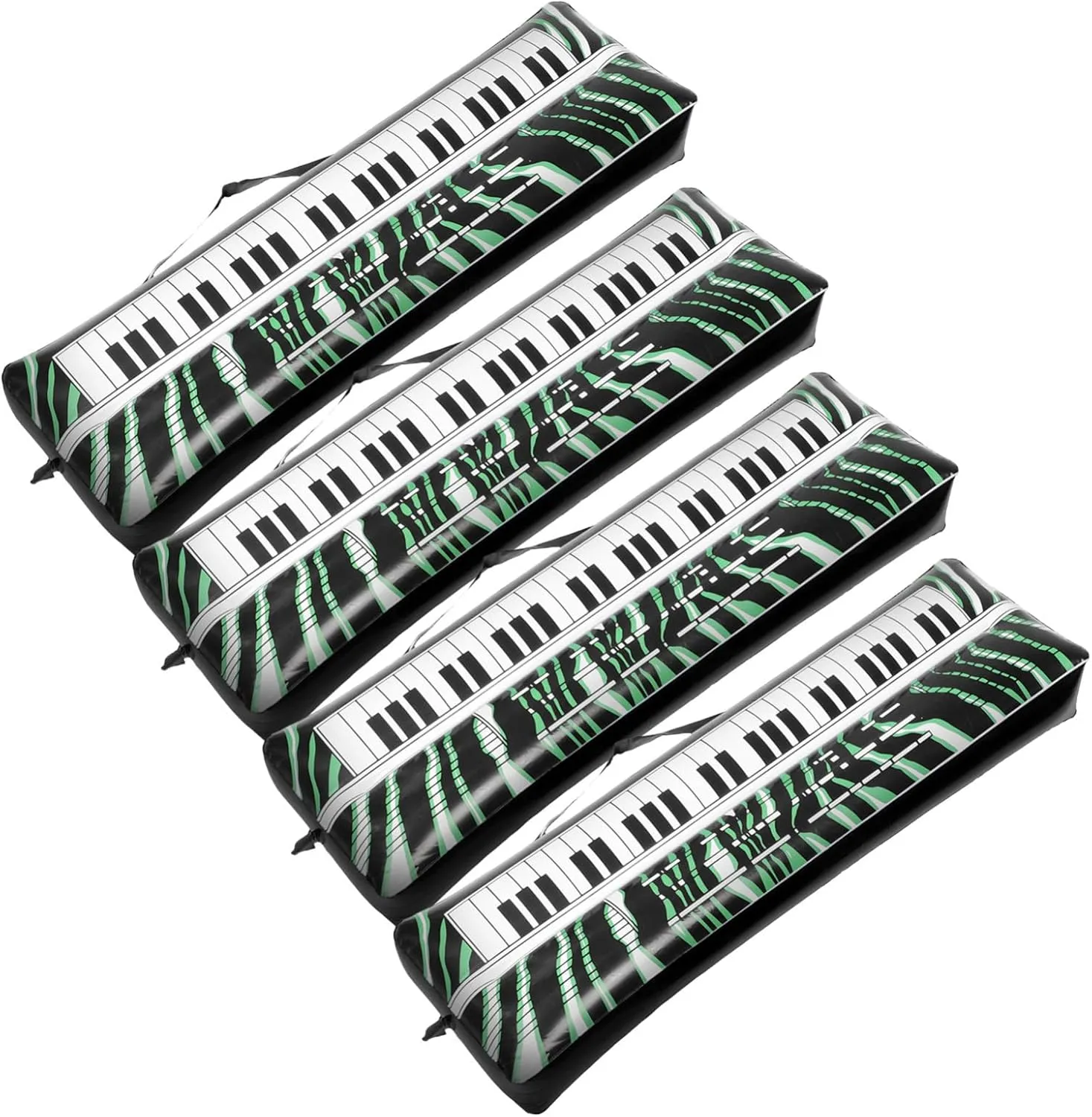 Zerodeko 4pcs Inflatable Electronic Keyboard Decor Party Toy Pvc Inflatable Piano for Music-themed Party Decorations