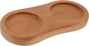 Zerodeko Salt Pepper Holder Tray Wooden Counter Accessory Decorative Coaster for Dining Table