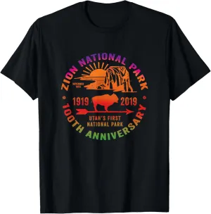 Zion National Park Utah USA 100 Year Centennial Souvenir T-Shirt